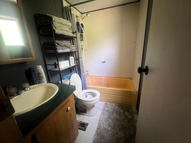 740 Ash St, Blossom, TX 75416 - bathroom with vanity and shower / tub combo with curtain