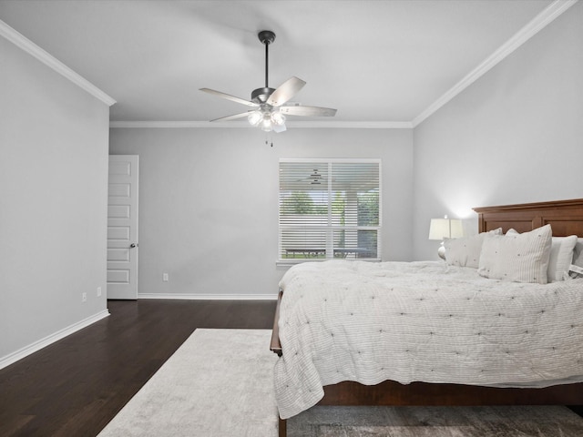 324 Nursery Ln, Fort Worth, TX 76114 - bedroom featuring wood finished floors, crown molding, and a ceiling fan