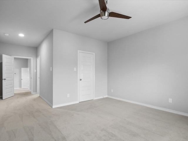 324 Nursery Ln, Fort Worth, TX 76114 - unfurnished bedroom with carpet flooring, a ceiling fan, and recessed lighting