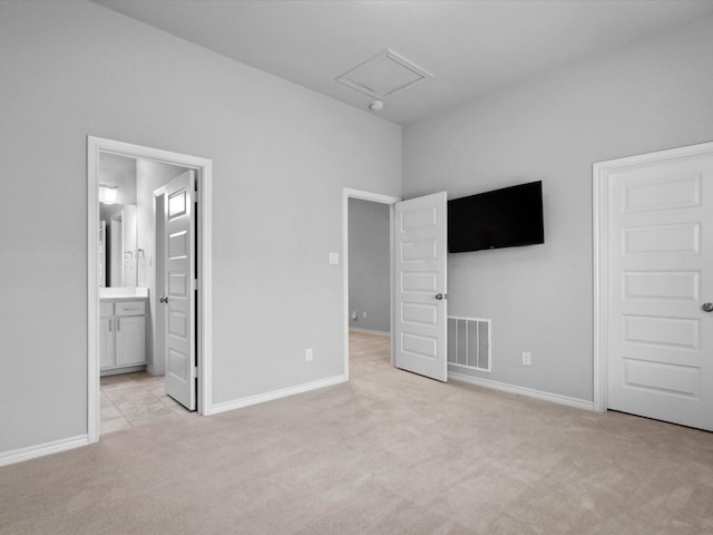 324 Nursery Ln, Fort Worth, TX 76114 - unfurnished bedroom featuring light carpet and ensuite bathroom