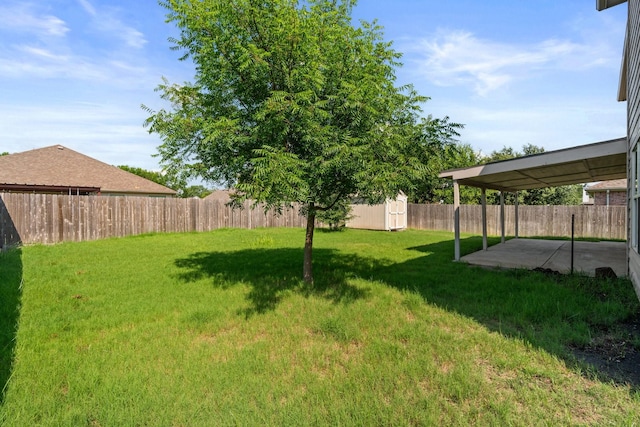 108 Bear Trl, Waxahachie, TX 75165 - fenced backyard featuring a patio area and a shed