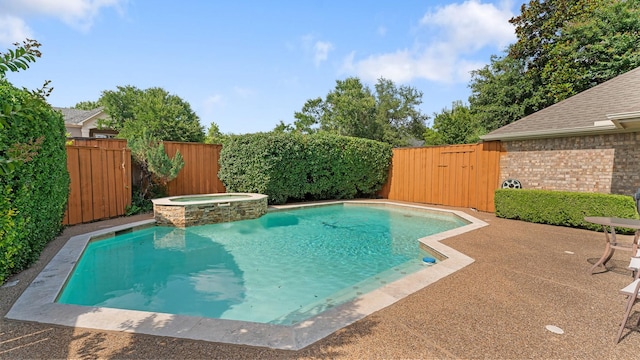 2741 Barrington Dr, Plano, TX 75093 - view of swimming pool featuring a fenced backyard and a pool with connected hot tub