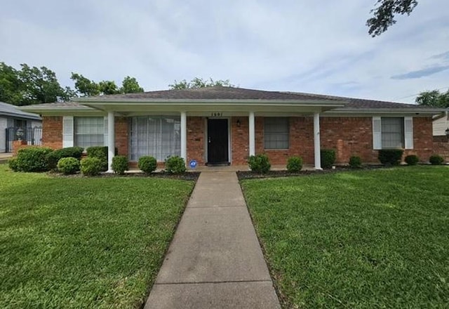 1601 Meadow Ln, Terrace, Fort Worth, TX 76112 - single story home with a front yard and brick siding