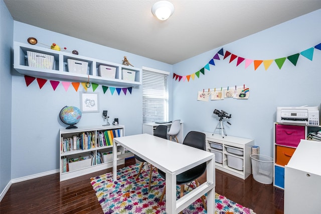5104 Pebble Beach Trl, Denton, TX 76208 - office space with dark wood-style floors and baseboards