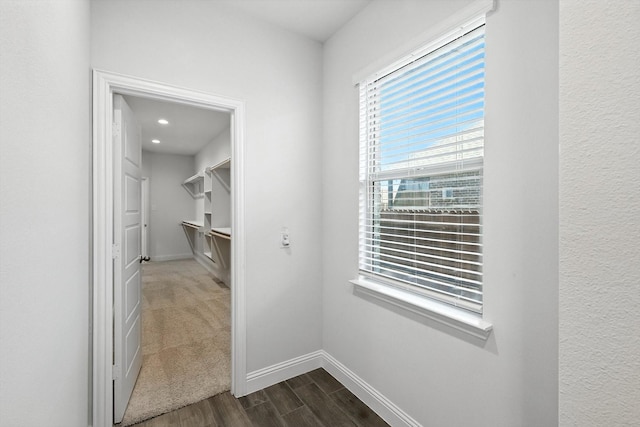 260 Clairmont Dr, Ponder, TX 76259 - hall with dark wood-style flooring and recessed lighting