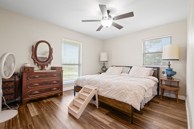 2200 SE 26th Ave, Mineral Wells, TX 76067 - bedroom featuring wood finished floors and ceiling fan