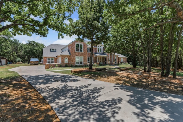 2001 Oak View Ct, Cross Roads, TX 76227 - view of front of property with brick siding and concrete driveway