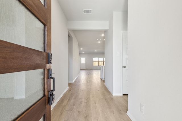 535 Forest Hvn, Van Alstyne, TX 75495 - hall with light wood-style flooring and recessed lighting