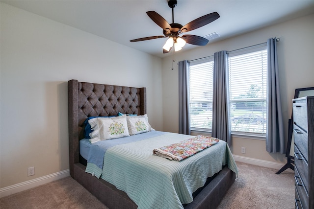 11100 Tanager Ln, Cross Roads, TX 76227 - bedroom with light carpet and ceiling fan
