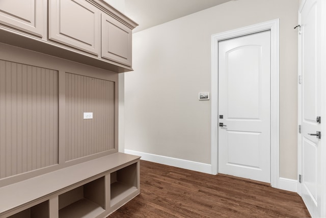 1707 Ponderosa Trl, Sachse, TX 75048 - mudroom with baseboards and dark wood-style floors