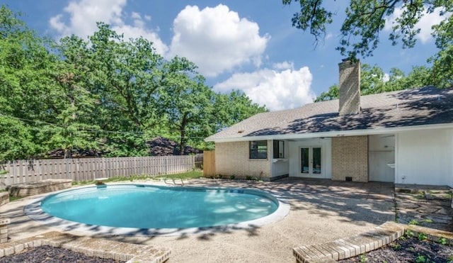 5016 Kemble St, Fort Worth, TX 76103 - view of pool featuring french doors and a patio area