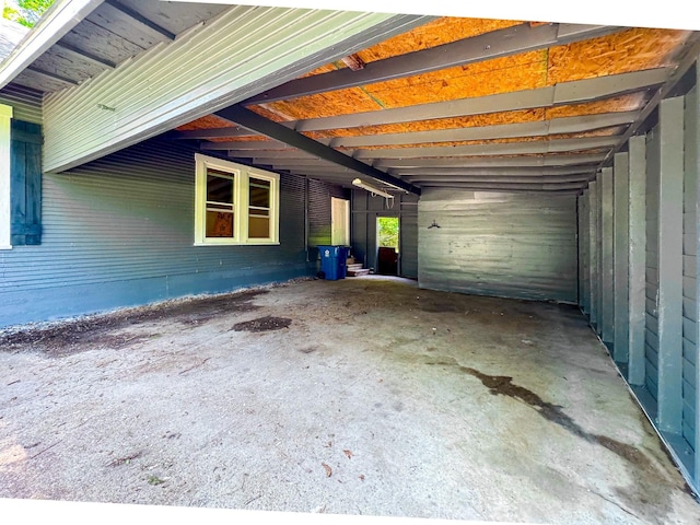 408 S Throckmorton Ave, Kerens, TX 75144 - garage featuring a carport