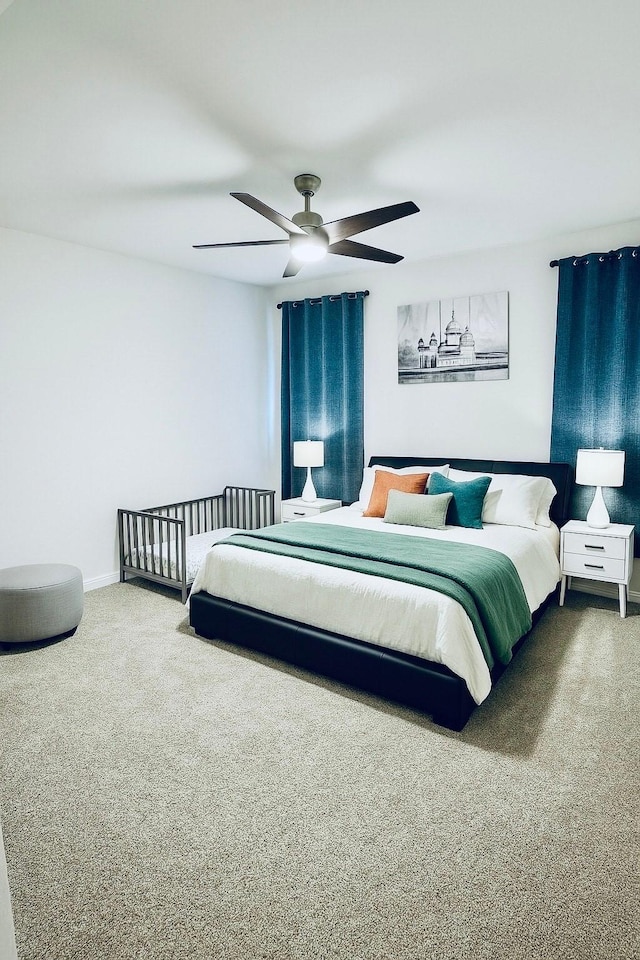 3316 Azure Ln, Celina, TX 75009 - carpeted bedroom featuring baseboards and a ceiling fan