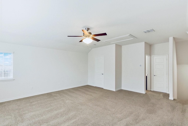 3316 Azure Ln, Celina, TX 75009 - bonus room featuring attic access, carpet, a ceiling fan, and lofted ceiling