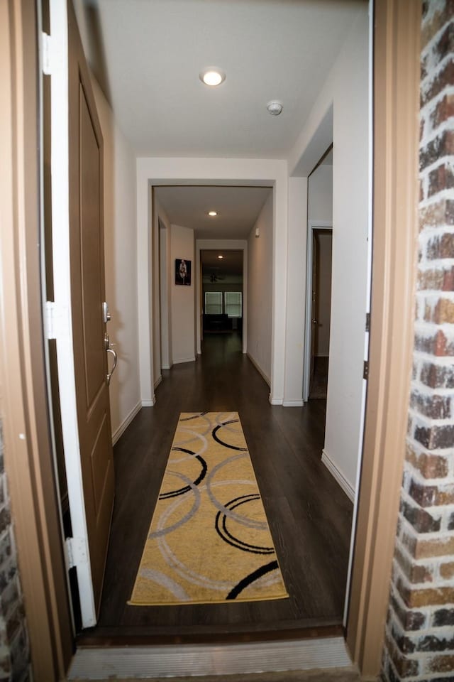6428 Wales St, Celina, TX 76227 - hallway featuring dark wood-type flooring