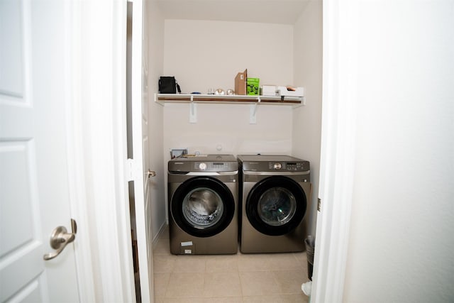 6428 Wales St, Celina, TX 76227 - washroom with washing machine and clothes dryer and light tile patterned flooring