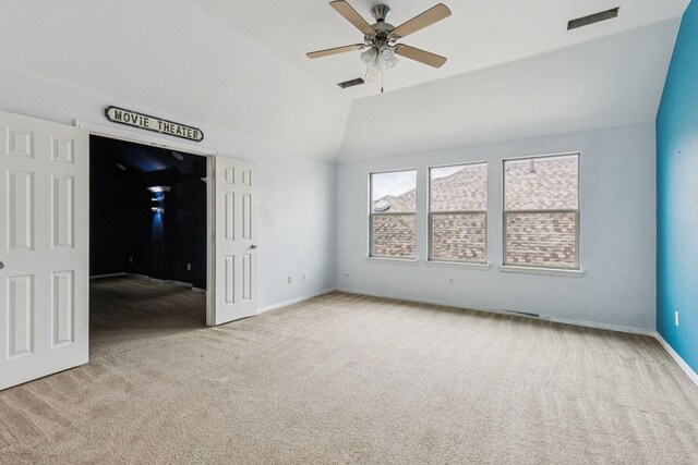 326 Blackhaw Dr, Fate, TX 75087 - unfurnished bedroom featuring carpet flooring, lofted ceiling, and ceiling fan