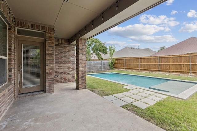 326 Blackhaw Dr, Fate, TX 75087 - view of swimming pool with a patio and a fenced backyard