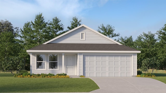 4949 Arden Springs Ave, Fort Worth, TX 76179 - ranch-style house with a front yard, driveway, and a shingled roof