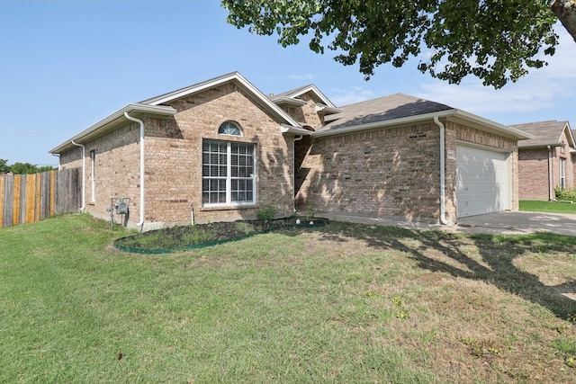 5901 Ozark Dr, Fort Worth, TX 76131 - view of front of home with brick siding, a garage, and concrete driveway