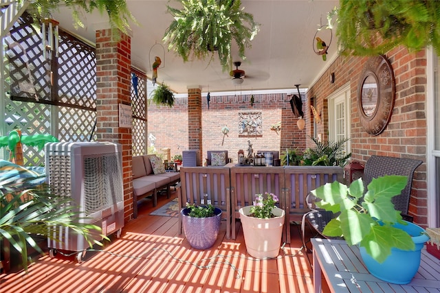 2031 Deepwood St, Mesquite, TX 75181 - view of patio / terrace featuring a ceiling fan and a deck