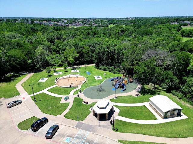 2031 Deepwood St, Mesquite, TX 75181 - drone / aerial view of a recreational park and a heavily wooded area