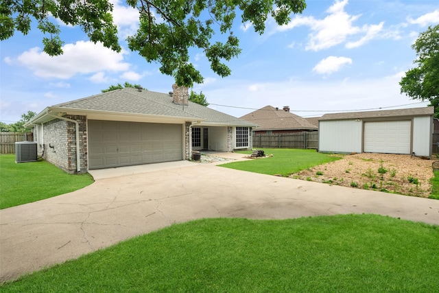 5723 Sachse St, Sachse, TX 75048 - view of front of house with a chimney, an attached garage, driveway, and roof with shingles