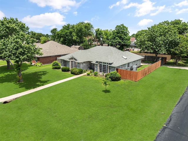 5723 Sachse St, Sachse, TX 75048 - ranch-style house featuring stone siding and a shingled roof