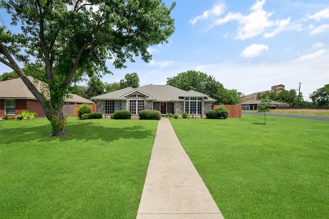 5723 Sachse St, Sachse, TX 75048 - single story home featuring stone siding