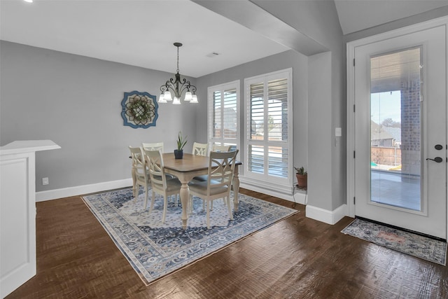 2911 Butterfield Trl, Sherman, TX 75092 - dining area featuring a chandelier and wood finished floors