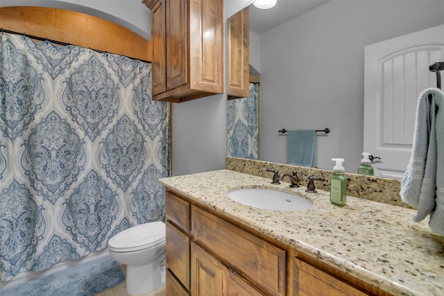 2911 Butterfield Trl, Sherman, TX 75092 - full bath with vanity, a shower with shower curtain, and tile patterned flooring