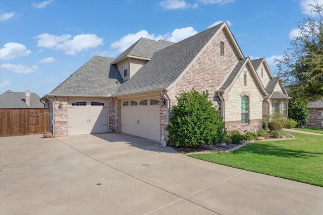 2911 Butterfield Trl, Sherman, TX 75092 - view of front of property with an attached garage, concrete driveway, a shingled roof, brick siding, and stone siding