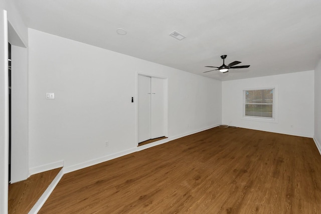 6225 Franwood Ter, Fort Worth, TX 76112 - empty room featuring wood finished floors and ceiling fan