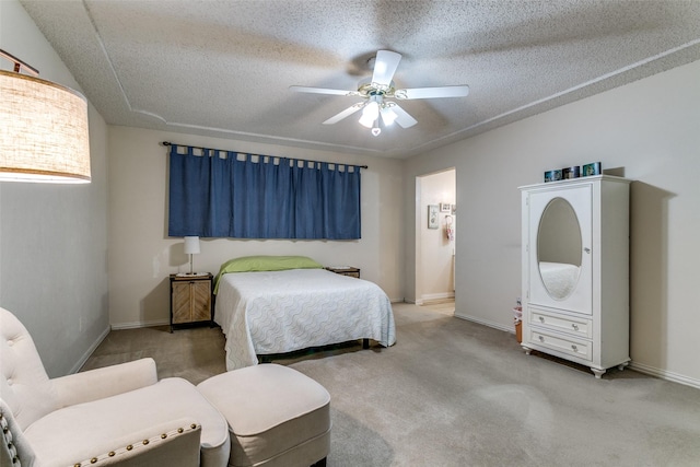 5312 Vermillion Trl, Arlington, TX 76017 - carpeted bedroom with a textured ceiling and ceiling fan
