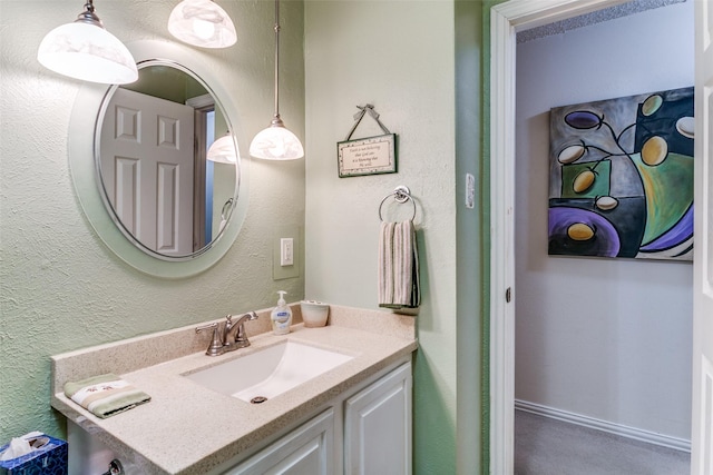 5312 Vermillion Trl, Arlington, TX 76017 - bathroom featuring vanity and a textured wall