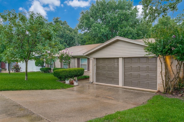 5312 Vermillion Trl, Arlington, TX 76017 - single story home featuring brick siding, a front lawn, concrete driveway, and a garage