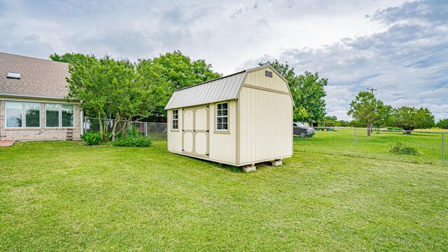 111 Scenic Dr, Dublin, TX 76446 - fenced backyard with a storage shed