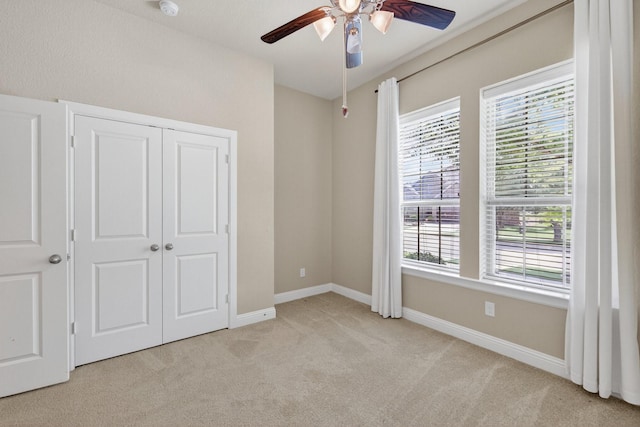 421 Fenceline Dr, Argyle, TX 76226 - unfurnished bedroom featuring carpet, a ceiling fan, and a closet
