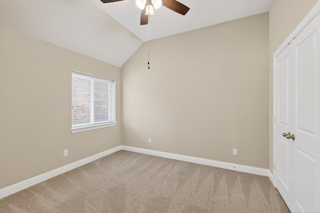 421 Fenceline Dr, Argyle, TX 76226 - empty room with light carpet, a ceiling fan, and lofted ceiling