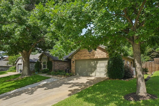 5229 Brettenmeadow Dr, Grapevine, TX 76051 - view of property hidden behind natural elements featuring brick siding, driveway, and an attached garage