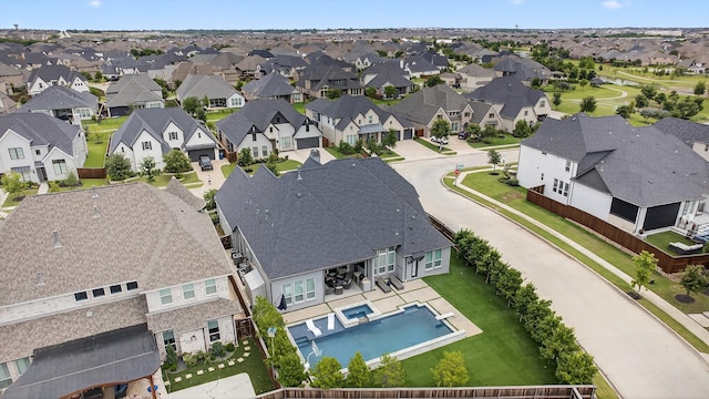3387 Bellcrest Way, Celina, TX 75009 - aerial perspective of suburban area with a pool area