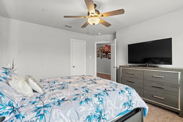 7118 Pampas Pl, Grand Prairie, TX 76804 - bedroom with ceiling fan and light colored carpet