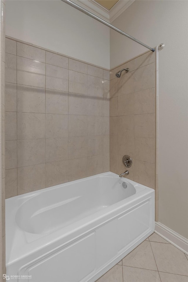 1078 Waters Edge Cir, Shreveport, LA 71106 - full bathroom featuring crown molding, tub / shower combination, and tile patterned flooring