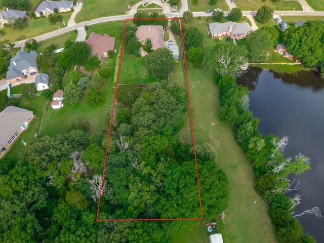 2720 Dorothy Dr, Keene, TX 76031 - aerial perspective of suburban area with a large body of water and property parcel outlined