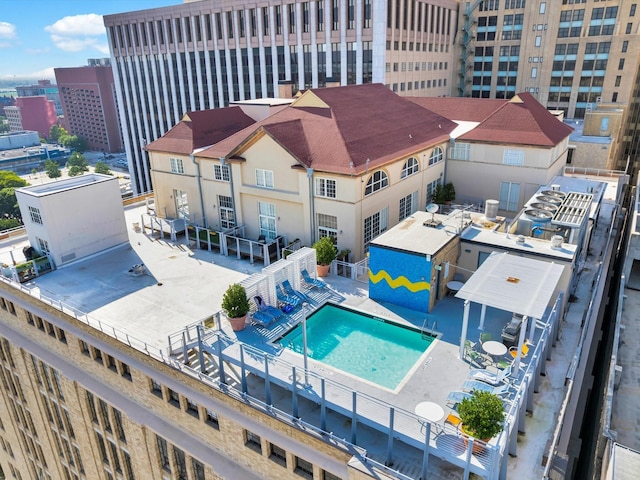 1122 Jackson St Unit 1103, Dallas, TX 75202 - drone / aerial view of a pool