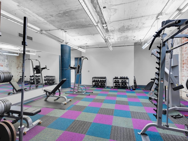 1122 Jackson St Unit 1103, Dallas, TX 75202 - workout area with carpet flooring
