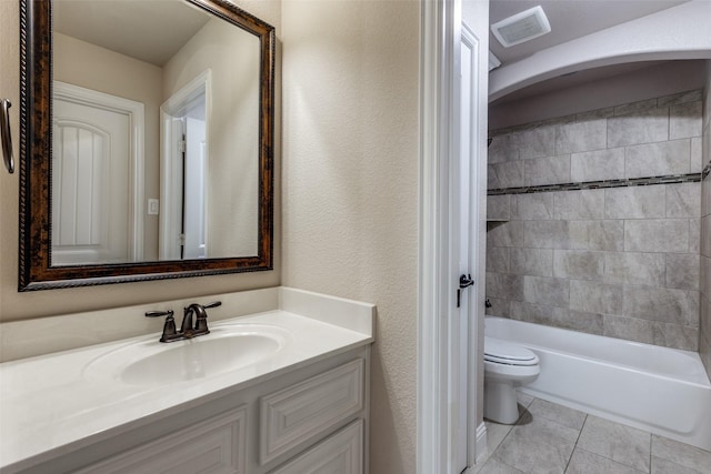 751 Devonshire Ct, Prosper, TX 75078 - bathroom featuring vanity, tile patterned flooring, and bathtub / shower combination