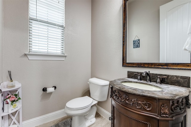 751 Devonshire Ct, Prosper, TX 75078 - half bath with vanity and tile patterned floors