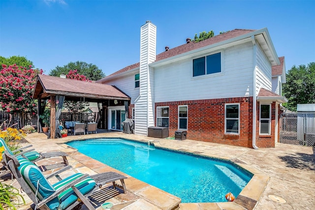 609 Huntington Ct, Grapevine, TX 76051 - view of pool with a gazebo and a patio