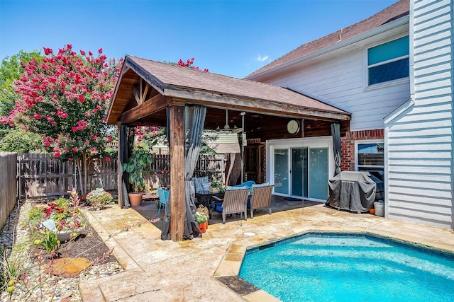 609 Huntington Ct, Grapevine, TX 76051 - rear view of property with a patio, a fenced backyard, and a shingled roof
